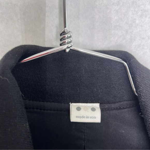 Three Dots Knit & Faux Leather Pocketed Moto Jacket Size Medium - Picture 2 of 7